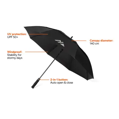 Ombrello antivento NORDIC DRIFT TRAIL 27" rPET UPF 50+