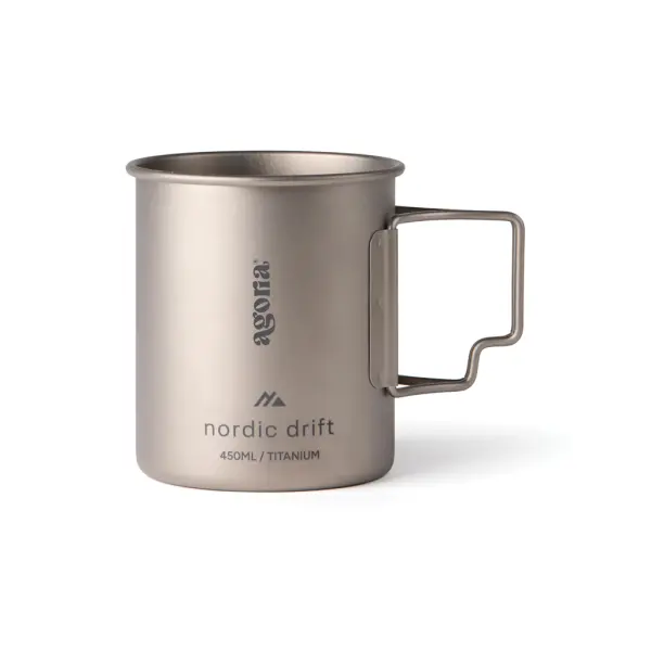 Tazza in titanio NORDIC DRIFT TRAIL 450ml con stampa del tuo logo - Immagine 7