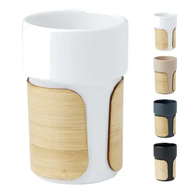 Bicchiere con custodia in bambù da 340 ml Fika - Immagine 1