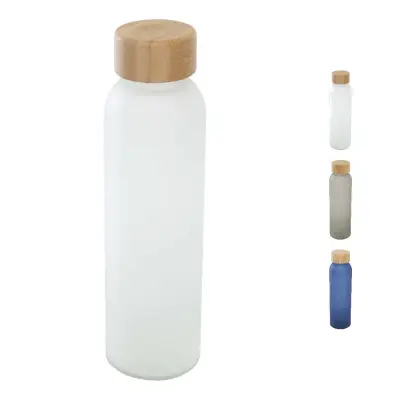 Bottiglia in vetro con coperchio in bambù da 500 ml Lume - Immagine 1