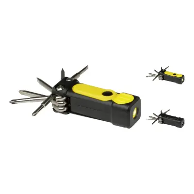 Octo 8-in-1 RCS recycled plastic screwdriver set with torch