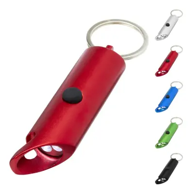 Portachiavi con torcia a LED e apribottiglie Flare