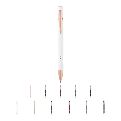 Penna a sfera con finitura oro rosa Nanna refill nero