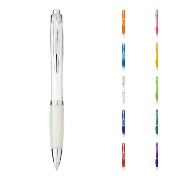 Penna a sfera con fusto e impugnatura colorati Nash - Immagine 1