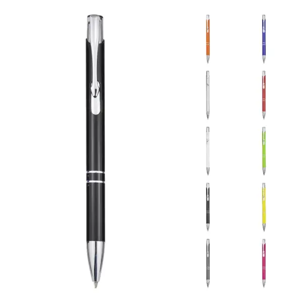 Moneta aluminium click ballpoint pen - Immagine 1