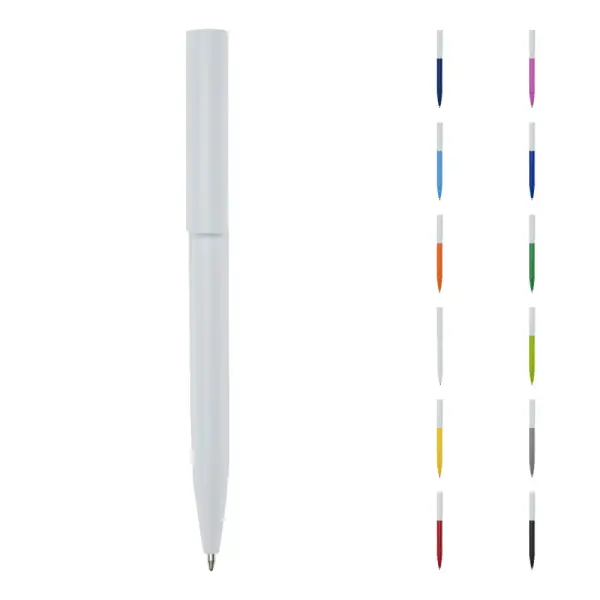 Penna a sfera in plastica riciclata Refill Blu Unix - Immagine 1