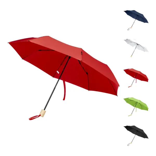 Birgit 21'' foldable windproof recycled PET umbrella - Immagine 1