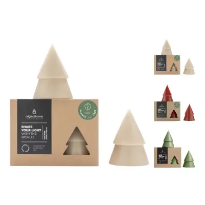 Set di due candele albero di Natale ORIGINALHOME, 15-17h