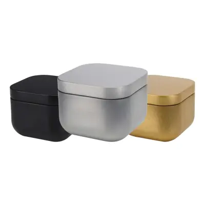 Candela in scatola di latta quadrata TINDRA 50 g - Immagine 1
