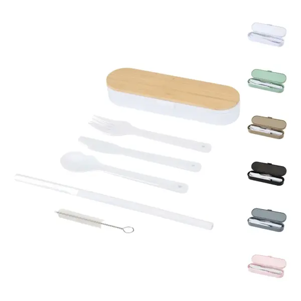Set di posate con coperchio in bambù Runa - Immagine 1