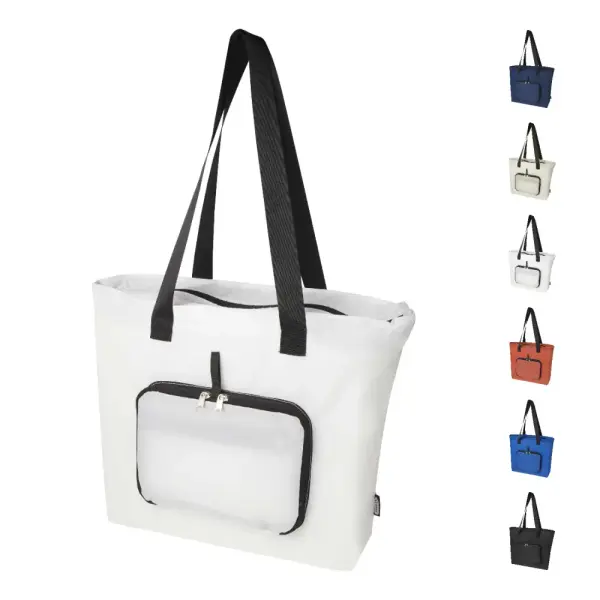 Tote bag pieghevole in PET riciclato da 12 litri EcoFold - Immagine 1