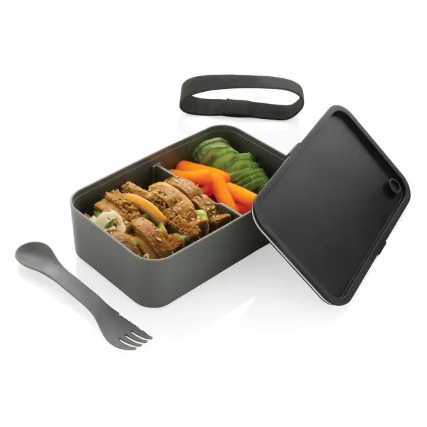 GRS recycled PP lunch box with spork - Immagine 3