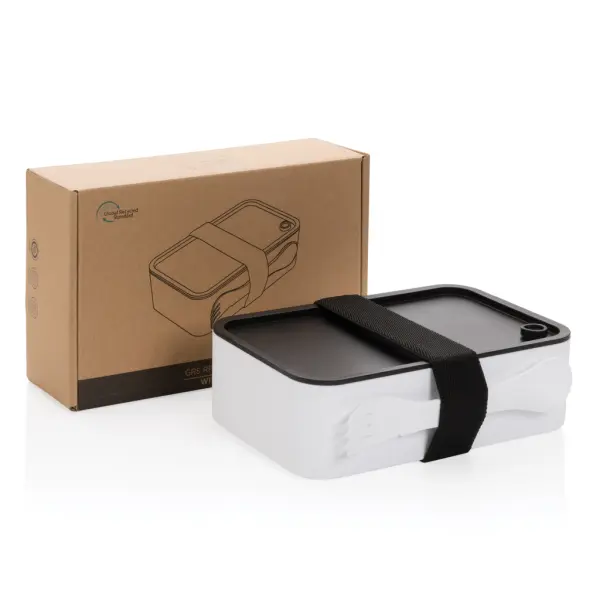 GRS recycled PP lunch box with spork - Immagine 13
