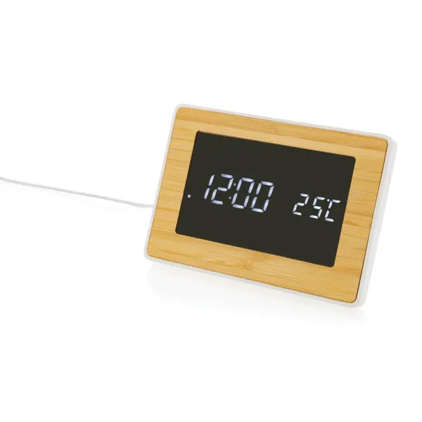 Utah RCS recycled plastic and bamboo LED clock - Immagine 1