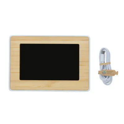 Utah RCS recycled plastic and bamboo LED clock - Immagine 2