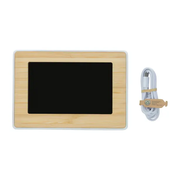 Utah RCS recycled plastic and bamboo LED clock - Immagine 2