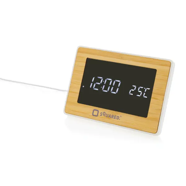 Utah RCS recycled plastic and bamboo LED clock - Immagine 6