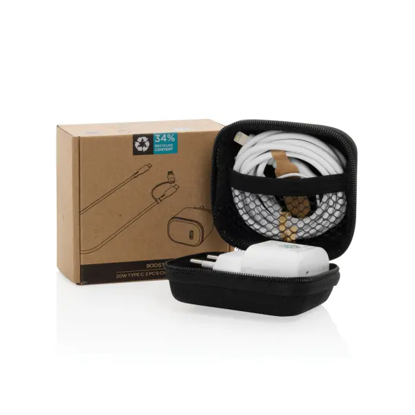 Boost RCS reycled PET 20W type C 2 pcs charging set - Immagine 4