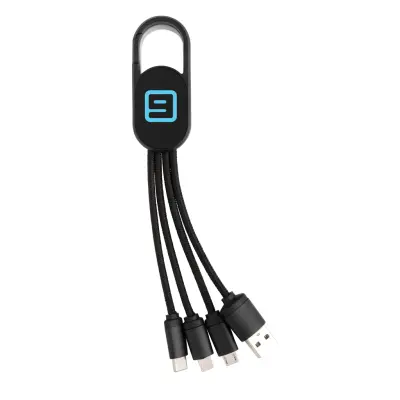 4-in-1 cable with carabiner clip - Immagine 7
