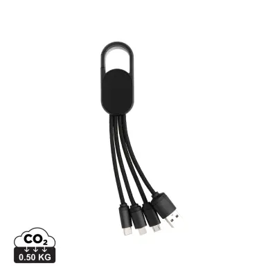 4-in-1 cable with carabiner clip - Immagine 1