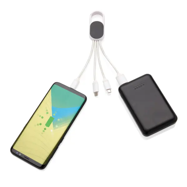 4-in-1 cable with carabiner clip - Immagine 13