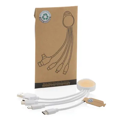 Cavo rotondo Ontario 6 in 1 in plastica riciclata RCS - Immagine 4