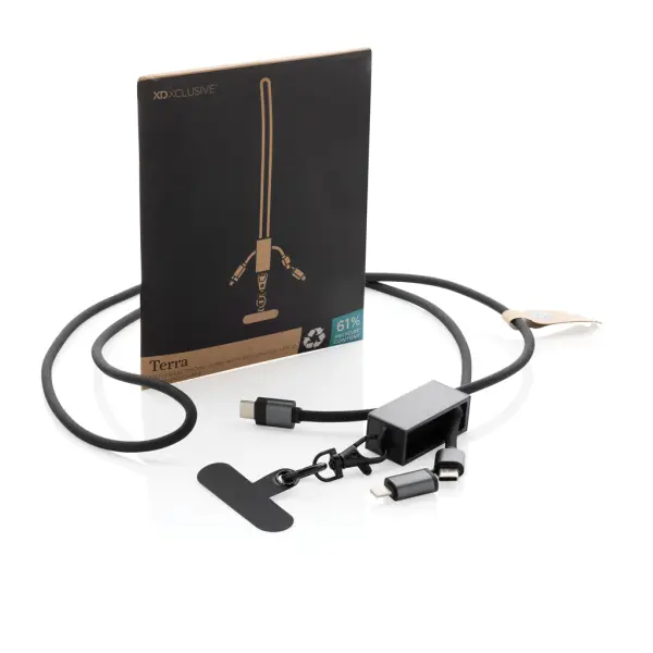 Terra RCS recycled PET phone cord with 60W dual charge cable - Immagine 4
