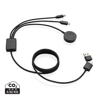 Cavo di ricarica Terra 6-in-1 in rPET RCS carica orologio - Immagine 1