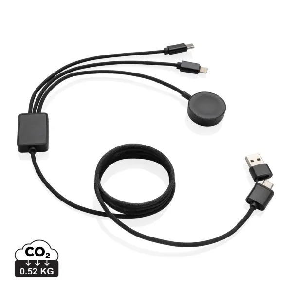 Cavo di ricarica Terra 6-in-1 in rPET RCS carica orologio - Immagine 1