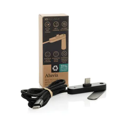 Cavo Aluvia 65W PD RCS con supporto per telefono, 120cm - Immagine 2