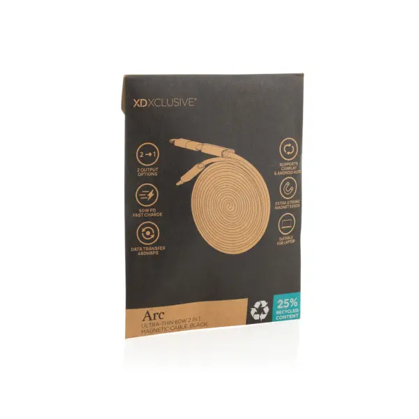 Cavo magnetico 2in1 ARC ultra fine da 60W con stampa - Immagine 8