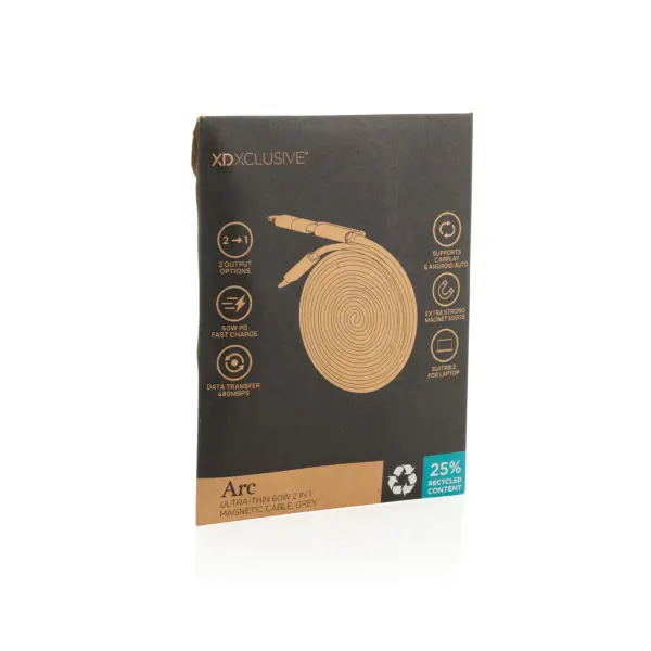 Cavo magnetico 2in1 ARC ultra fine da 60W con stampa - Immagine 18