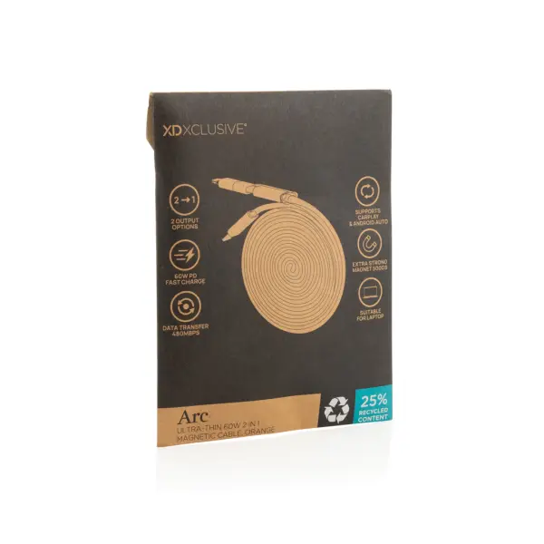 Cavo magnetico 2in1 ARC ultra fine da 60W con stampa - Immagine 28