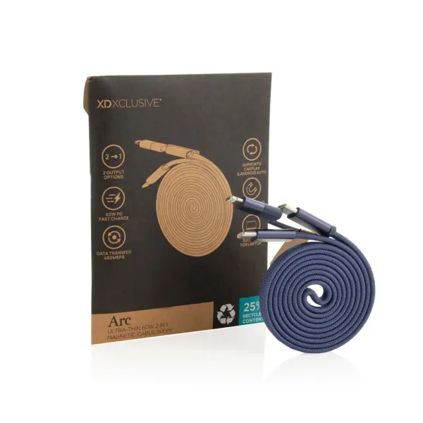 Cavo magnetico 2in1 ARC ultra fine da 60W con stampa - Immagine 33