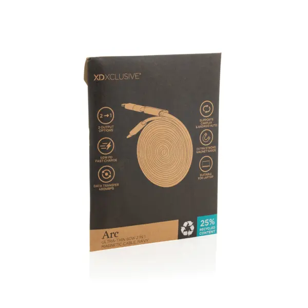 Cavo magnetico 2in1 ARC ultra fine da 60W con stampa - Immagine 38