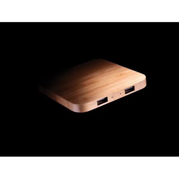 Bamboo 5W wireless charger with USB - Immagine 9