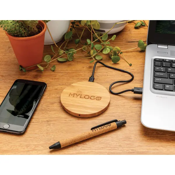 Caricatore wireless 5W in bambù - Immagine 8