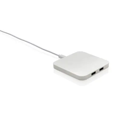 Caricatore wireless 10W con porte USB in plastica RCS - Immagine 3