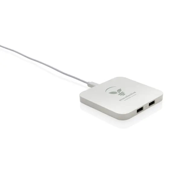 Caricatore wireless 10W con porte USB in plastica RCS - Immagine 8