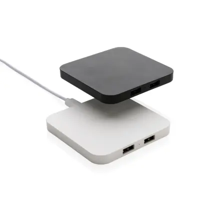 Caricatore wireless 10W con porte USB in plastica RCS - Immagine 9