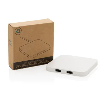 Caricatore wireless 10W con porte USB in plastica RCS - Immagine 5