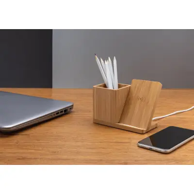 Caricatore wireless 10W Calgary in bambù - Immagine 8