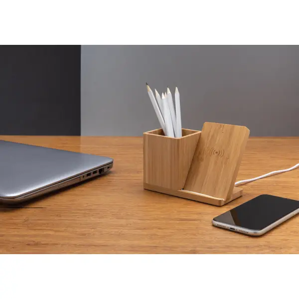 Caricatore wireless 10W Calgary in bambù - Immagine 8