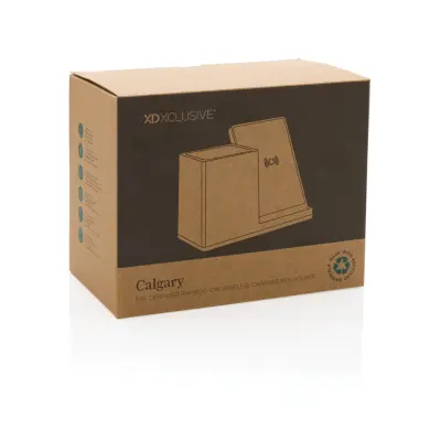 Caricatore wireless 10W Calgary in bambù - Immagine 6