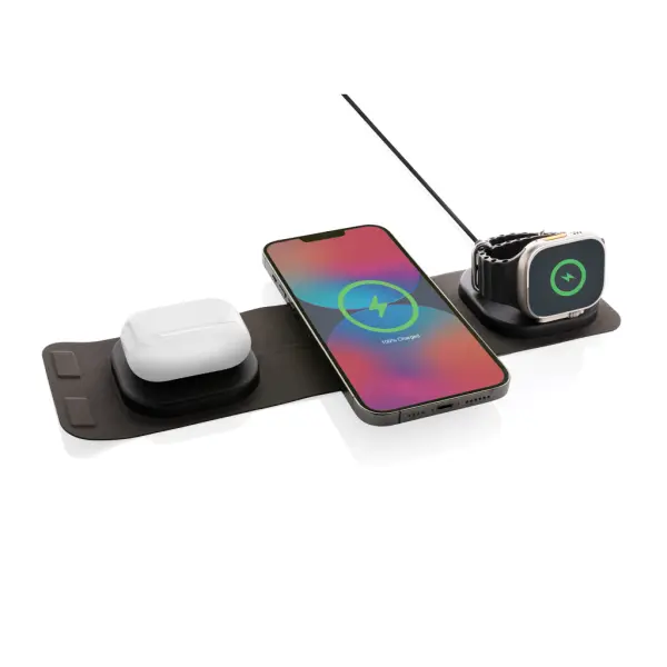 Caricatore wireless 15W 3 in 1 Swiss Peak in rPlastica - Immagine 4