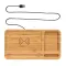 Organizer da scrivania in bambù con caricatore wireless 5W - Anteprima 4