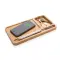 Organizer da scrivania in bambù con caricatore wireless 5W - Anteprima 5