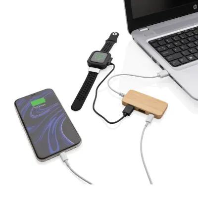 Hub USB un bambù con type C - Immagine 4