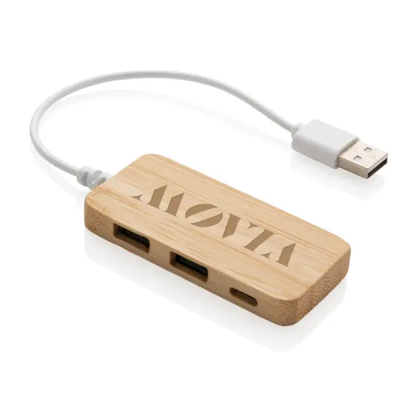 Hub USB un bambù con type C - Immagine 7