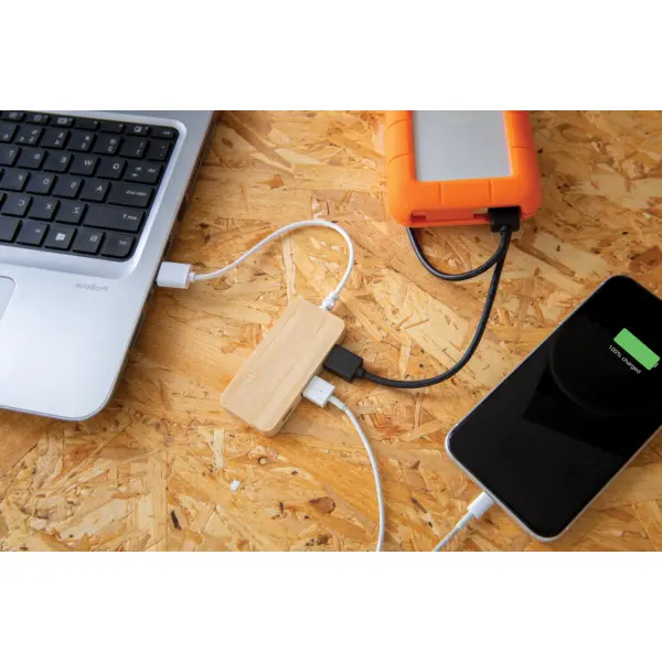 Hub USB un bambù con type C - Immagine 8